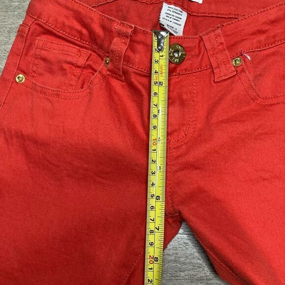 Jalate Jeans in Cool Chili Low Rise Skinny Fit Size 1 Juniors, Hot Red-Orange - Picture 4 of 8